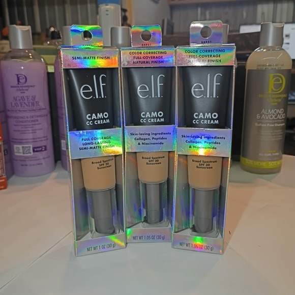 Elf Camo CC Cream 30 spf Sunscreen Tan 425 N - 1.05 oz - 3 Packs - Picture 10 of 10